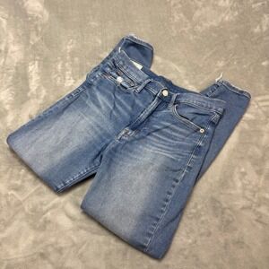 GAP True Skinny Ankle Sky High Jeans‎ Distressed Blue Denim Size 28 (28x25)